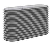 vidaXL Garden Raised Bed Flower Stand Pot Plant Tray Balcony Flower Box Plant Pot Stand Patio Planter Box Galvanised Steel 114x40x68 cm Anthracite