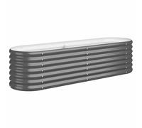 vidaXL Garden Raised Bed Galvanised Steel 152x40x36 cm Anthracite