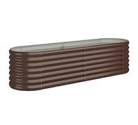 vidaXL Garden Raised Bed Galvanised Steel 152x40x36 cm Brown