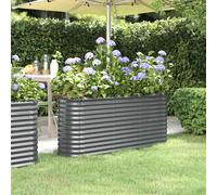 vidaXL Garden Raised Bed Galvanised Steel 152x40x68 cm Anthracite