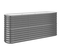 vidaXL Garden Raised Bed Flower Stand Pot Plant Tray Balcony Flower Box Plant Pot Stand Patio Planter Box Galvanised Steel 152x40x68 cm Anthracite
