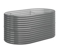 Vidaxl Garden Raised Bed Powder-Coated Steel 152X80X68 Cm Grey