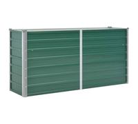 vidaXL Garden Raised Bed Galvanised Steel 160x40x77cm Grey Flower Box Raised Bed
