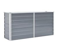 vidaXL Garden Raised Bed - Heavy-duty Galvanised Steel Outdoor Planter, Grey - 160x40x77 cm - Perfect for Plants, Herbs & Vegetables - Easy Assembly