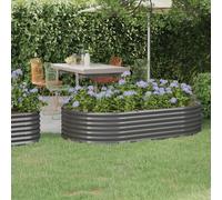 vidaXL Garden Raised Bed Galvanised Steel 175x100x36 cm Grey