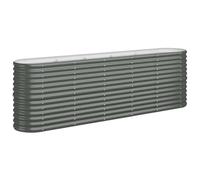 vidaXL Garden Raised Bed Powder-coated Steel 224x40x68 cm Anthracite, Black