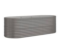 Vidaxl Garden Raised Bed Powder-Coated Steel 224X80X68 Cm Grey