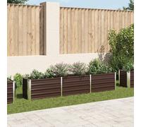 vidaXL Garden Raised Bed Galvanised Steel 240x40x45 cm Brown UK