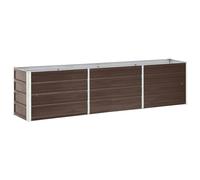 vidaXL Garden Raised Bed Galvanised Steel 240x40x45 cm Brown UK
