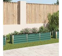 vidaXL Garden Raised Bed Galvanised Steel 240x40x45 cm Green