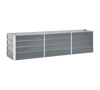 vidaXL Garden Raised Bed Galvanised Steel 240x40x45 cm Grey