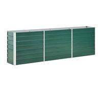 vidaXL Garden Raised Bed 240x40x77cm Galvanised Steel Green Patio Planter Pot