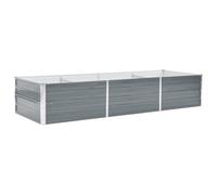 vidaXL Garden Raised Bed Galvanised Steel 240x80x45 cm Grey