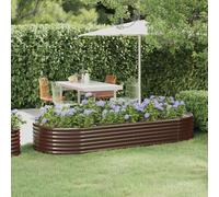 vidaXL Garden Raised Bed Galvanised Steel 249x100x36 cm Brown