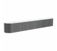 vidaXL Garden Raised Bed Galvanised Steel 260x40x36 cm Anthracite