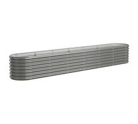 vidaXL Garden Raised Bed Galvanised Steel 260x40x36 cm Grey