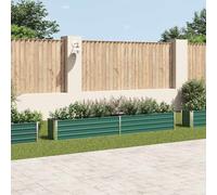 vidaXL Garden Raised Bed Galvanised Steel 320x40x45 cm Green