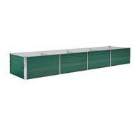vidaXL Garden Raised Bed Galvanised Steel 320x80x45cm Green Flower Box Raised Bed