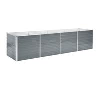 vidaXL Garden Raised Bed Galvanised Steel 320x80x77 cm Grey