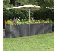 vidaXL Garden Raised Bed Galvanised Steel 332x40x68 cm Anthracite
