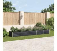 vidaXL Large Garden Raised Bed, Heavy-Duty Galvanised Steel Construction, Weather-Resistant Outdoor Planter Box, Anthracite - Perfect for Planting Vegetables, Herbs and Flowers, Easy to Assemble -...