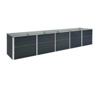 vidaXL Garden Raised Bed Galvanised Steel 400x80x45 cm Anthracite