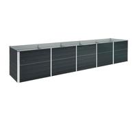 vidaXL Garden Raised Bed Galvanised Steel 400x80x77 cm Anthracite