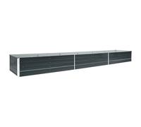 vidaXL Garden Raised Bed Sturdy Weather Resistant Practical Outdoor Raised Bed Pot Flower Plant Vegetable Box Galvanised Steel 480x80x45cm Anthracite