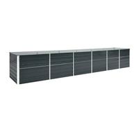 vidaXL Garden Raised Bed Galvanised Steel 480x80x77cm