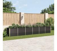 vidaXL Garden Raised Bed Galvanised Steel 480x80x77cm