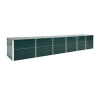 vidaXL Garden Raised Bed Galvanised Steel 480x80x77 cm Green
