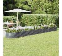 vidaXL Garden Raised Bed Galvanised Steel 512x80x36 cm Anthracite