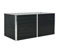 vidaXL Raised Garden Bed - Galvanised Steel Planter for Plant Growth - Ideal for Patio, Deck, Balcony - Anthracite
