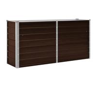 vidaXL Garden Raised Bed Brown 160x40x77 cm Galvanised Steel
