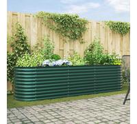 Garden Raised Bed Outdoor Planter Flower Plant Stand Galvanised Steel vidaXL