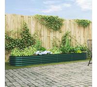 Garden Raised Bed Outdoor Planter Flower Plant Stand Galvanised Steel vidaXL
