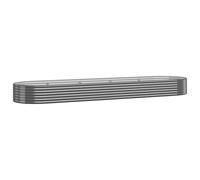 vidaXL Garden Raised Bed in Anthracite - Powder-coated Steel Planting Box for Outdoors, Balcony, and Patio, Oval-shape with Ample Planting Space