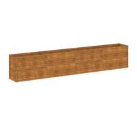 vidaXL Garden Raised Bed in Distinct Rusty Brown, Weather-Resistant Corten Steel Construction, Great for Outdoors-Gardens/Patios/Balconies, Provides Ample Space for Planting - Easy Assembly
