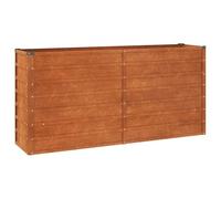 vidaXL Garden Raised Bed in Rusty Colour- Durable Corten Steel Construction- Weathering and Robust Design, Perfect for Patio, Balcony, and Garden - 160x40x77 cm