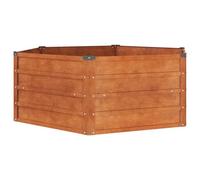 vidaXL Garden Raised Bed Rusty 129x129x45 cm Corten Steel UK