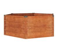 vidaXL Brown Corten Steel Hexagon Raised Garden Bed 129 x 129 x 45cm - Size: 45 x 129 x 129cm - Wilko