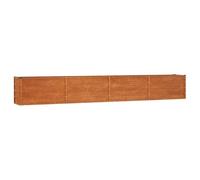 vidaXL Garden Raised Bed in Rusty Corten Steel - Durable, Weather-Resistant, Low-Maintenance Planter - Ideal for Flowers, Vegetables/Herbs - Safe Edge Fold Design