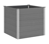 vidaXL Garden Raised Bed, Large Square Planter, Stylish Grey Colour, Outdoor Planter Made of Weather- Wood-Plastic Composite (WPC), Easy to Assemble, 100x100x91 cm