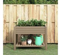 vidaXL Garden Raised Bed Light Brown 110x45x79 cm Polypropylene UK HOT