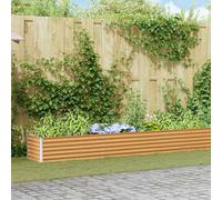 vidaXL Garden Raised Bed Light Brown 970 x 50 x 36 cm Galvanised Steel