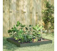 vidaXL Garden Raised Bed Outdoor Olive Green Steel 100×100×18.5 cm