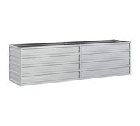 vidaXL Garden Raised Bed 160x40x45 cm Galvanized Steel