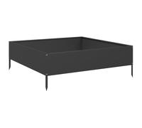 vidaXL Garden Raised Bed - Outdoor Planter Box - Black Steel, 100 x 100 x 33.5 cm - Weather-Resistant