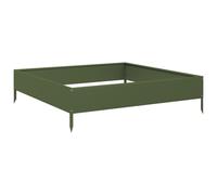 vidaXL Garden Raised Bed Outdoor Planter Pot Flower Box Olive green Steel