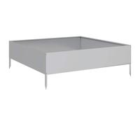 vidaXL Garden Raised Bed 100x100x33.5 cm Galvanised Steel, Silver